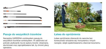 GARDENA ZBIERACZKA OWOCÓW ORZECHÓW JABŁEK COMBISYS