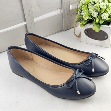 БАЛЕТКИ ЖЕНСКИЕ С БАНТОМ, БОЛЬШОЙ РАЗМЕР, размер 42