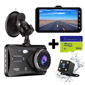 WIDEOREJESTRATOR KAMERA COFANIA PRZÓD TYŁ HD + SD