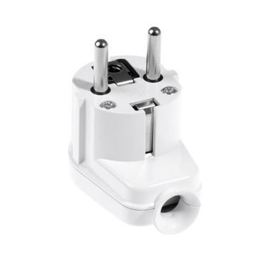 ВИЛКА УГЛОВАЯ PLASTROL 2P+Z 16A 230V БЕЛАЯ WT-16U