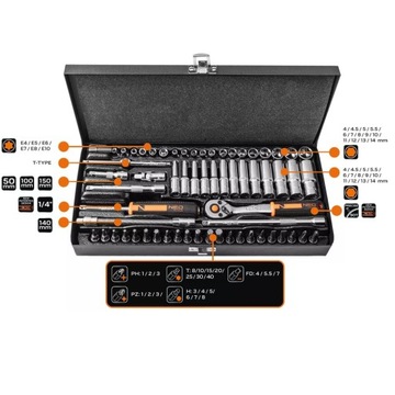 Набор инструментов NEO Tools, 77 предметов. - 1/4