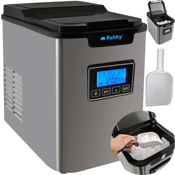 KOSTKARKA DO LODU LODÓW KUCHENNA DOMOWA MASZYNA DO KOSTEK DYSTRYBUTOR LCD