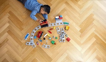 LEGO DUPLO ПОЕЗД ПОЕЗД ЖЕЛЕЗНОДОРОЖНЫЕ ПУТИ СТАНЦИЯ ЛОКОМОТИВНЫЙ НАБОР КИРПИКОВ