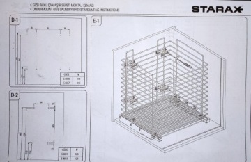ГРУЗОВАЯ КОРЗИНА ДЛЯ БЕЛЬЯ 35 BLUM ХРОМ НАПРАВЛЯЮЩАЯ