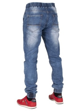 Spodnie męskie jogger jeans W:38 98 CM granat