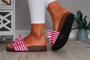 СТИЛЬНЫЕ ЖЕНСКИЕ ТАПОЧКИ С БАНТОМ НА ПРОБКЕ