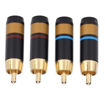 Preffair 4шт Lotus RCA штекер позолоченный