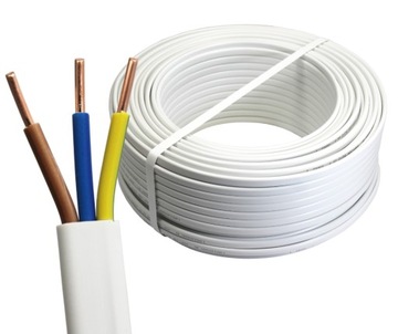 YDYp 3x1,5 750V PRZEWÓD KABEL PŁASKI 100m DAMIR