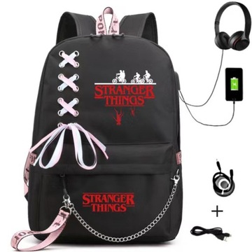 STRANGER THINGS PLECAK SZKOLNY MŁODZIEŻOWY USB