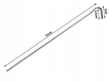 Колышки для палатки, крепежные колышки, якоря, стальные 31 см, 10 шт., колышки с крючками