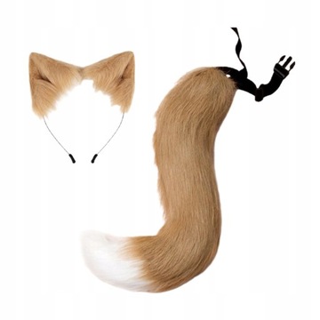 Wilcze Uszy Ogon Zestaw Cosplay Furry dla