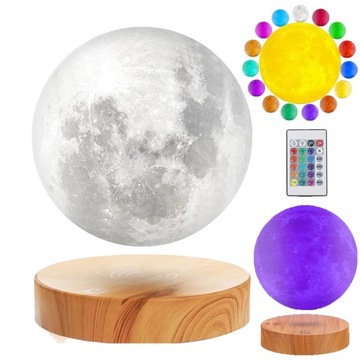 LEWITACJA MAGNETYCZNA ŚWIATŁO KSIĘŻYCA LED RGB 16 KOLORÓW Z PODSTAWĄ