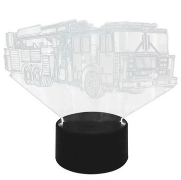 ZD98A LAMPKA NOCNA STRAŻ POŻARNA 3D LED
