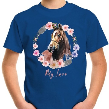 T-SHIRT KOSZULKA DLA DZIECKA KONIE 116 SUPER JAKOŚĆ