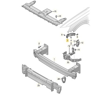 Ślizg błotnika lewy przód AUDI Q8 4m8807283