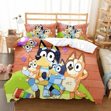 BLUEY i BINGO KOMPLET POŚCIELI 160x200 POSZEWKI