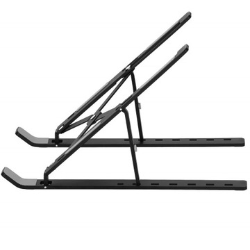 Складная подставка для ноутбука Springos, черная, эргономичная, 7 уровней