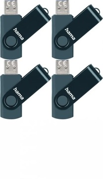 Pendrive Hama Rotate 64GB obracany USB 3.0 niebieski x4