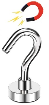 НЕОДИМОВЫЙ МАГНИТ С КРЮКОМ 22 КГ 5 ШТ.