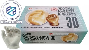 ODLEW 3D RĄCZKI/NÓŻKI ODCISK 3D ZESTAW UNIWERSALNY