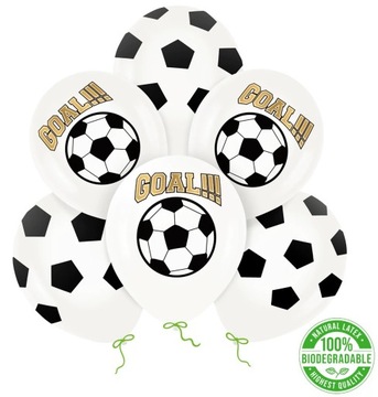 Balony PIŁKA NOŻNA sport PIŁKARZ Football 6 sztuk Biodegradowalne Lateksowe