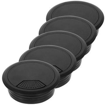 5 SZT. PRZELOTKA NA BIURKO 50 MM ORGANIZATOR KABLI NA BIURKO