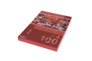 PAPIER KSERO A4 160G 100 SZT KRESKA CZERWONY