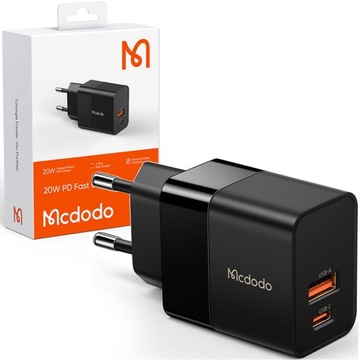 Универсальное зарядное устройство McDodo USB для телефона USB-C 20 Вт для iPhone