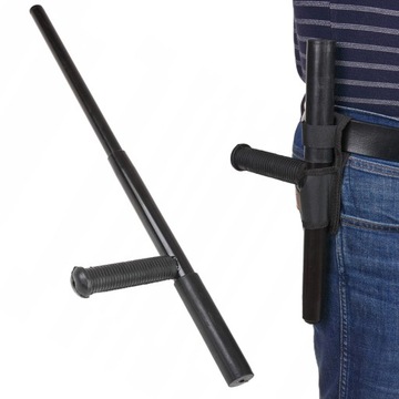 Pałka Tonfa teleskopowa GUARD Anaconda 33cm / 62cm DO OBRONY Hartowana STAL