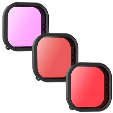 TELESIN ZESTAW 3 FILTRÓW DO KAMER GOPRO CPL + ND WODOODPORNE LEKKIE TRWAŁE