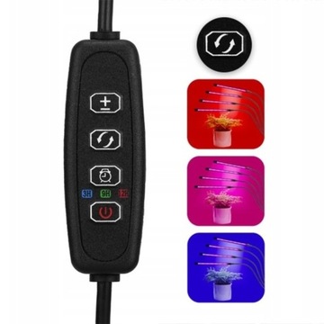 СВЕТОДИОДНАЯ ЛАМПА ДЛЯ ВЫРАЩИВАНИЯ РАСТЕНИЙ 4 ГОЛОВКИ ТАЙМЕР ДЛЯ ВЫРАЩИВАНИЯ ЦВЕТОВ МОЩНЫЙ