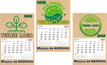 Календарь ECO SINGLE 2025 с фирменной печатью вашего логотипа, 150 шт.