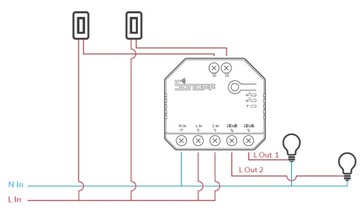 ИНТЕЛЛЕКТУАЛЬНЫЙ ПЕРЕКЛЮЧАТЕЛЬ WIFI SONOFF DUAL R3 LITE