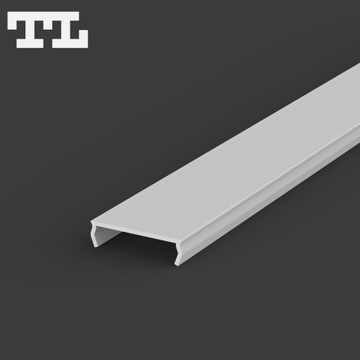 Profil aluminiowy do taśm LED 2m srebrny do płyt GK 14-3 z kloszem mlecznym
