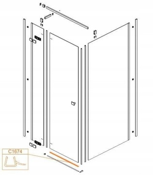 Sanplast 660-C1674 uszczelka do kabiny KNDJ2/FR