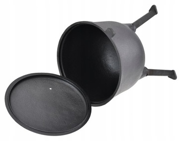 ЧУГУННЫЙ КАУЛДЕЛЬ 8 л Венгерский охотничий горшок для Печонки КОСТРЬ