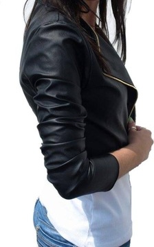 КУРТКА-БАЛЛЕРО ИЗ ЭКО КОЖИ НА МОЛНИИ