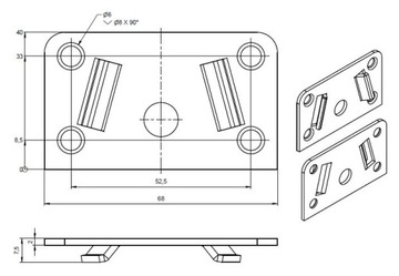 Центральный крючок для кровати