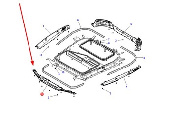 4350848M1 Передняя крышка крыши