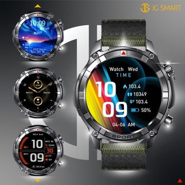 SMARTWATCH MĘSKI ZEGAREK MENU PL ROZMOWY CIŚNIENIE 500mAh AMOLED + 3 paski