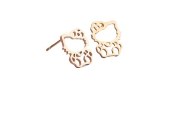 Сережки Гарненькі Hello Kitty Котик Золоті Cute