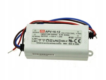 ZASILACZ do LED 12V DC 1,25A 15W IP30 Mean Well