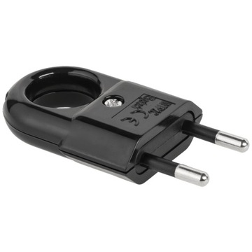 Wtyczka płaska z uchwytem czarna WTP2C-2 URZ3014