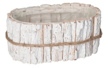 DONICZKA OSŁONKA DREWNIANA KORA KORYTKO DONICZKI