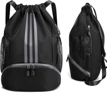 Спортивная сумка-рюкзак для футбола на шнурке, 16x33x45CM