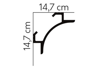 Listwa przysufitowa Mardom Dekor QL001 147 x 147mm dł. 2m