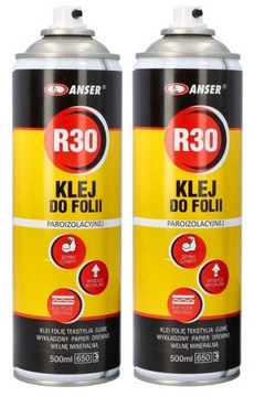 KLEJ DO FOLII PAROIZOLACYJNEJ WEŁNY GUMY SPRAY R30