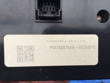 DODGE CHALLENGER 16 17 PANEL KLIMATIZACE 878AB