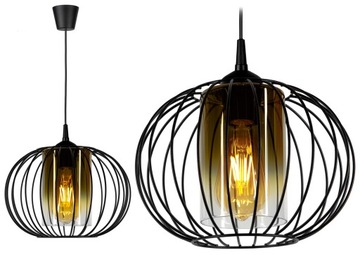 NOWOCZESNA LAMPA WISZĄCA SUFITOWA SZKŁO LOFT LED