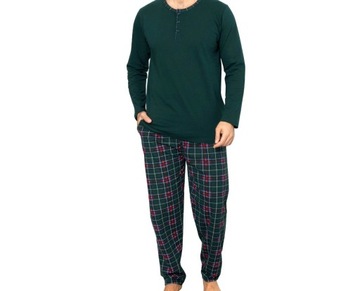 МУЖСКАЯ ХЛОПКОВАЯ ПИЖАМА С ДЛИННЫМ РУКАВОМ, КАРМАНАМИ